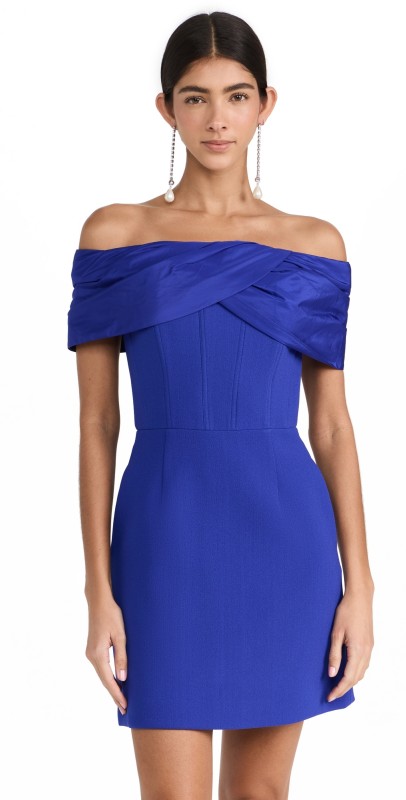 Rebecca Vallance Cora Mini Dress Cobalt