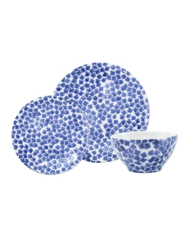 Santorini Flower 3-Piece Place Setting