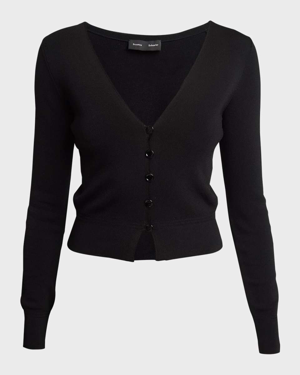 Addie V-Neck Silk Viscose Cardigan