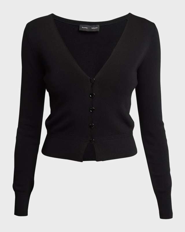 Addie V-Neck Silk Viscose Cardigan