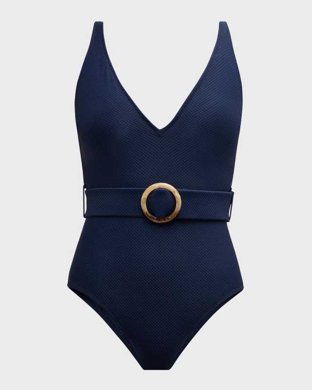 Porto Cervo Belted One-Piece Swimsuit