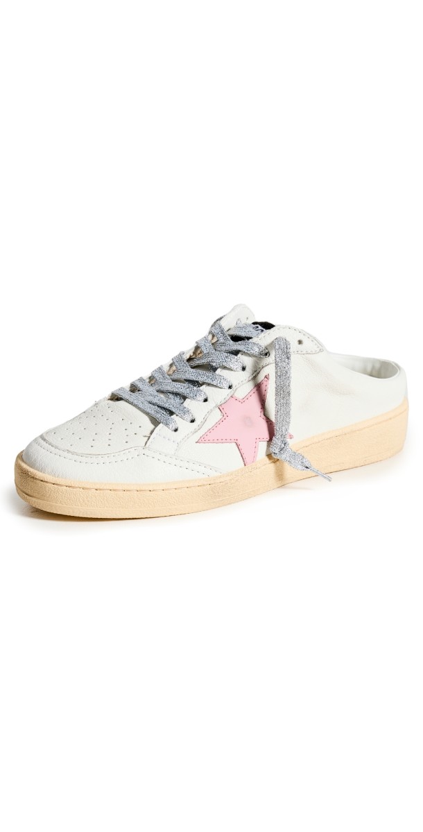 Golden Goose Ballstar Sabot Nappa Upper Leather Star Sneakers White/Antique Pink