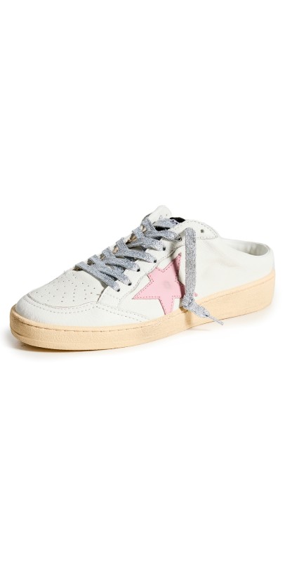 Golden Goose Ballstar Sabot Nappa Upper Leather Star Sneakers White/Antique Pink