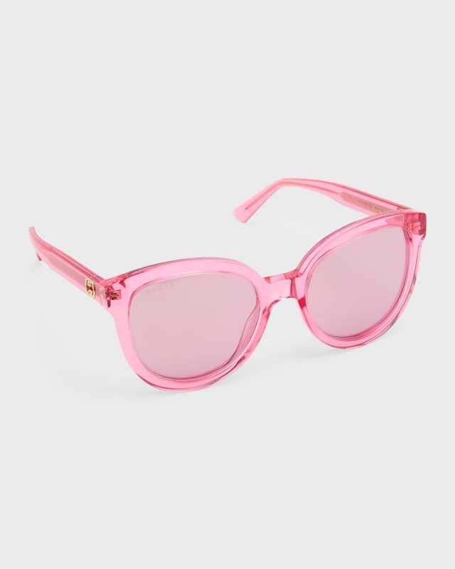 GG1315S Mirrored Round Acetate Sunglasses