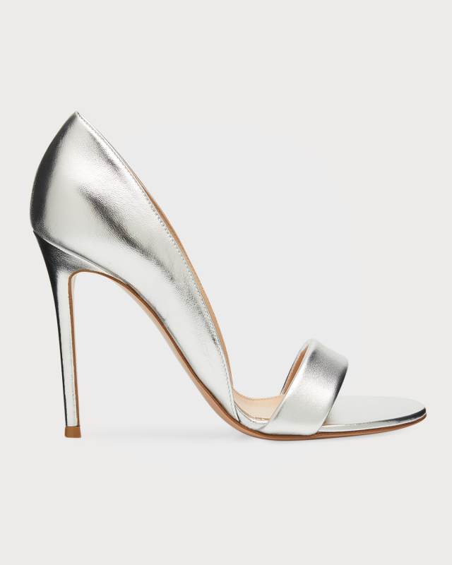 Metallic Napa Open-Toe Pumps