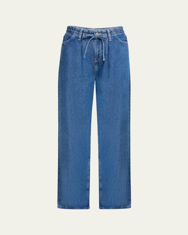 Super Drape Drawstring Wide-Leg Jeans