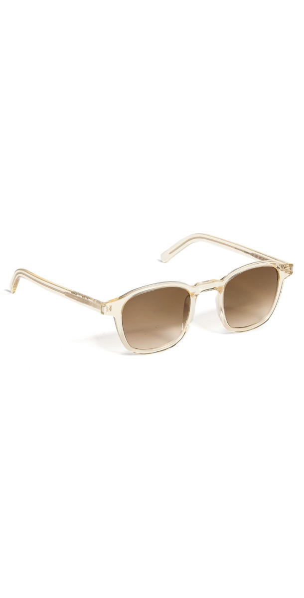 Saint Laurent 549 Slim Sunglasses Yellow-Yellow-Brown
