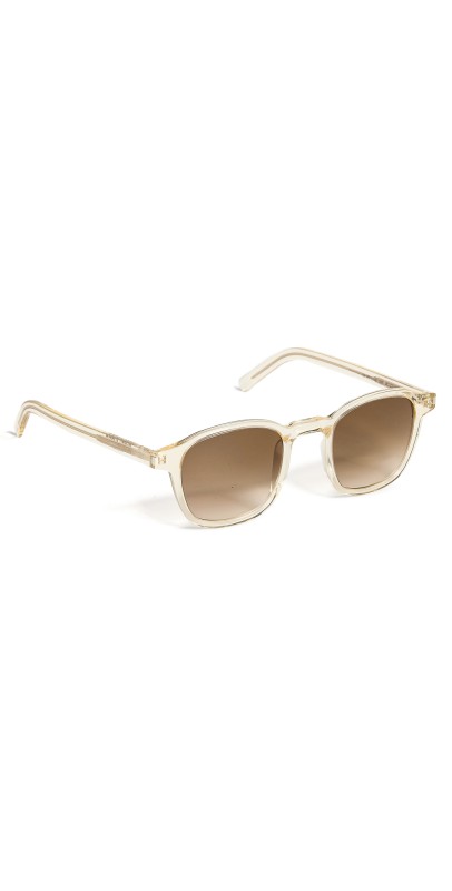 Saint Laurent 549 Slim Sunglasses Yellow-Yellow-Brown