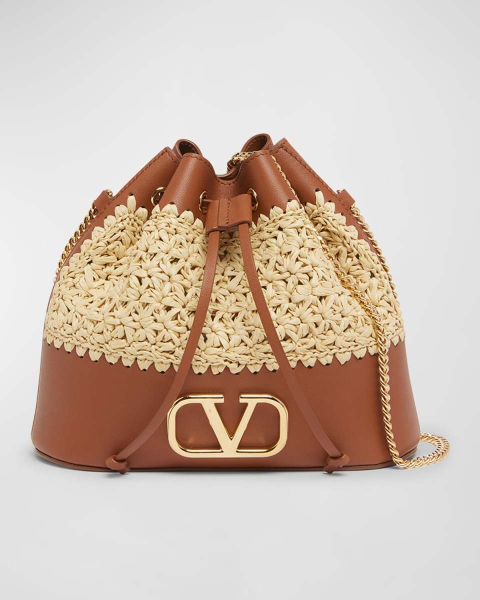 VLOGO Signature Mini Crochet Bucket Bag