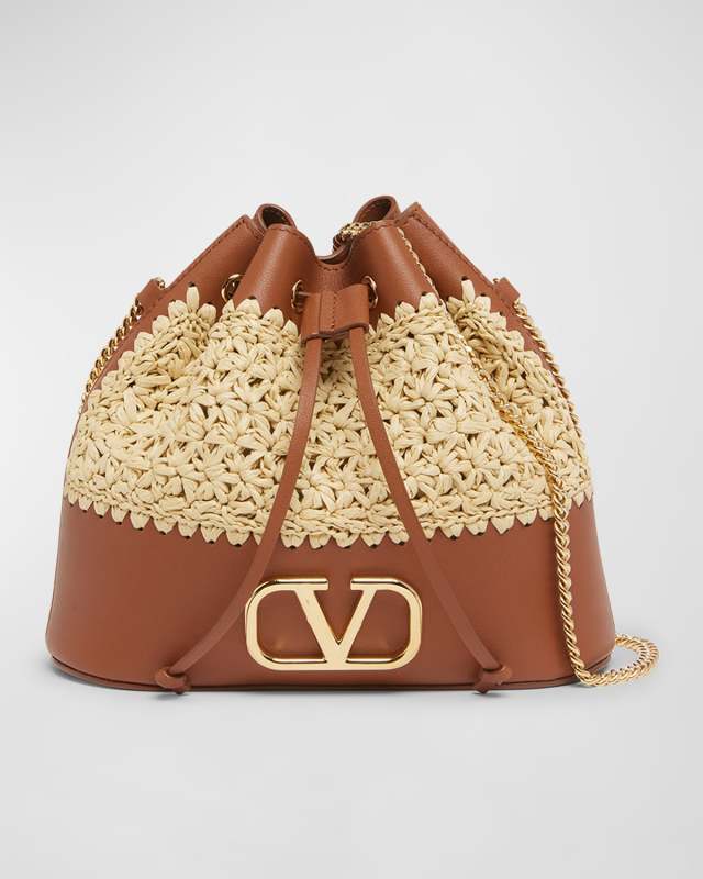 VLOGO Signature Mini Crochet Bucket Bag