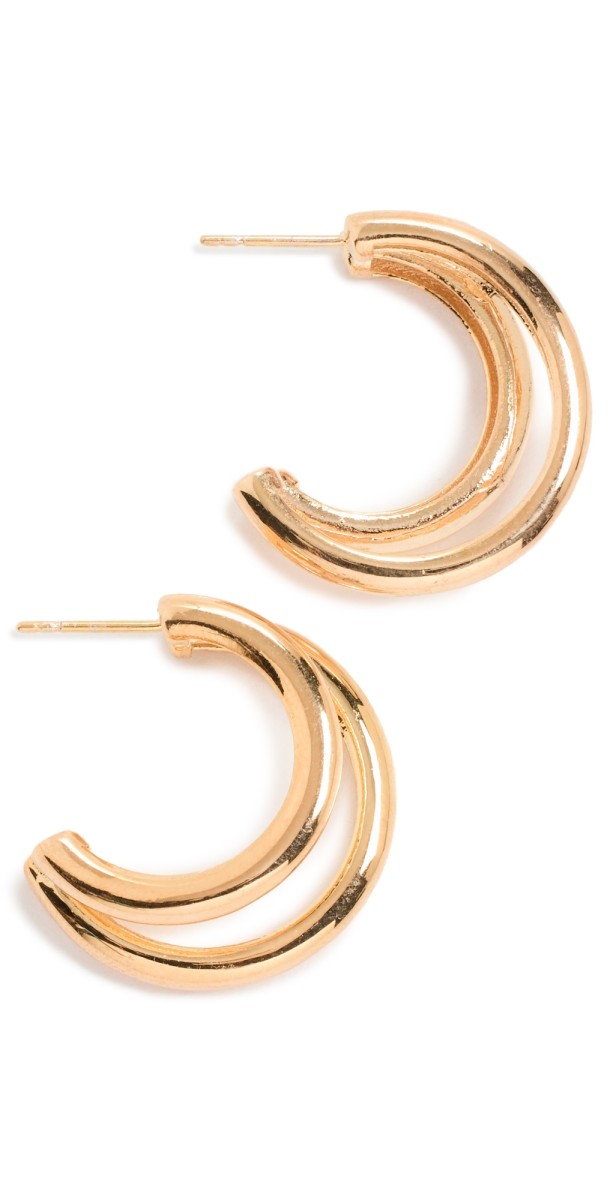 Maison Irem Double Donut Earrings Gold
