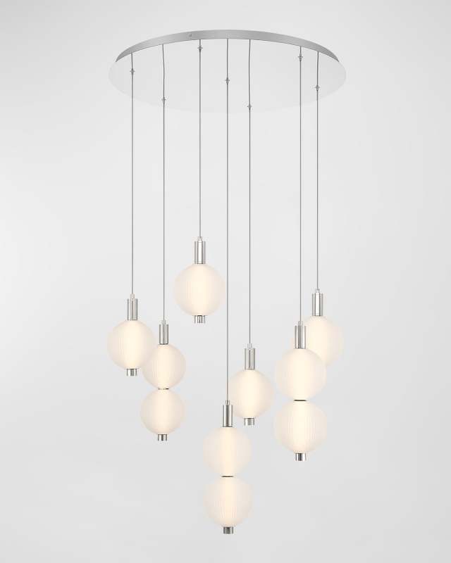 Palmas 7-Light LED Nickel Chandelier