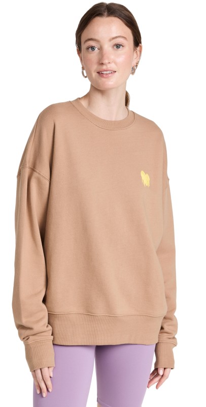 Spiritual Gangster Kerri Rosenthal x Spiritual Gangster Crew Sweatshirt Tan