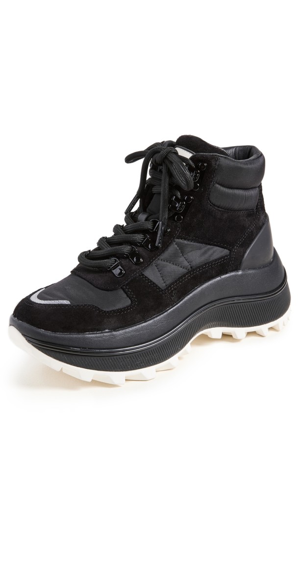 Tory Burch Adventure Hiker Boots Perfect Black / New Ivory