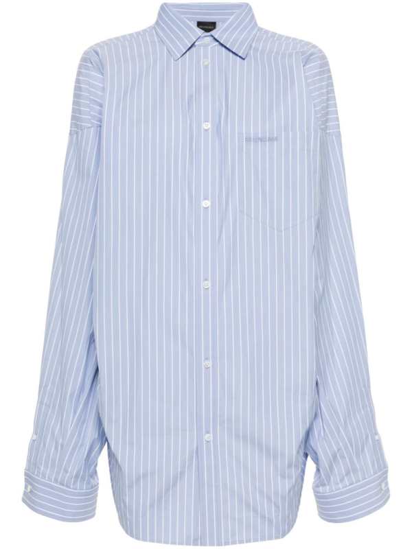 logo-embroidered cotton shirt