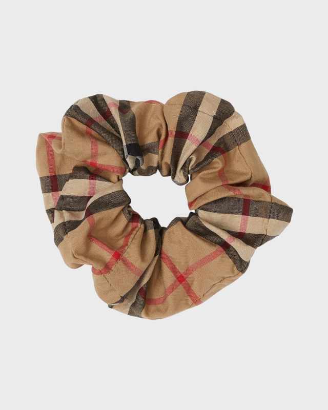 Girl's Vintage Check Cotton Scrunchie