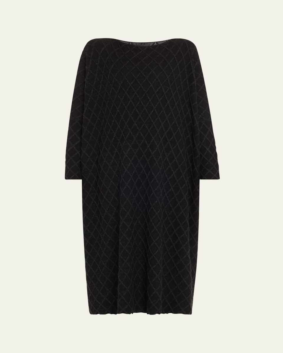 Diamond-Knit Cashmere Sweater Dress
