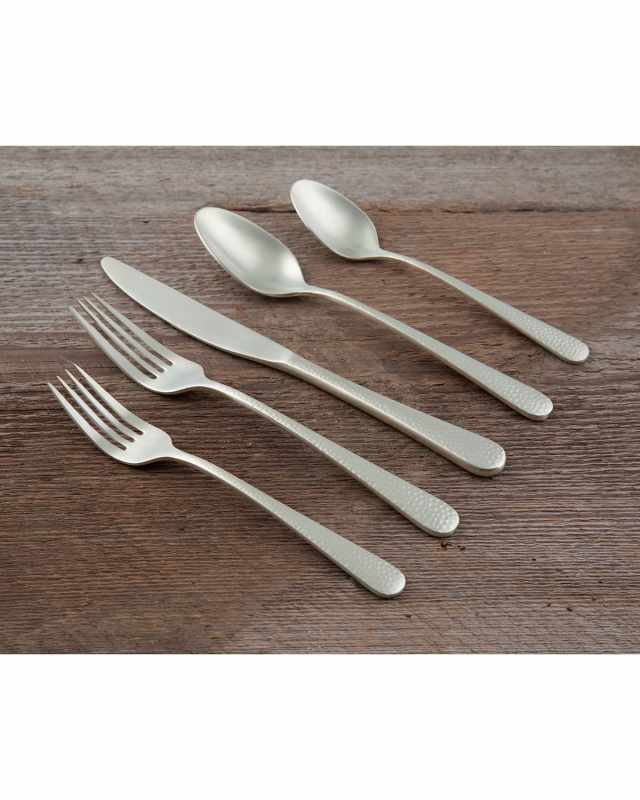 Keene Champagne Satin 20-Piece Flatware Set, Service for 4