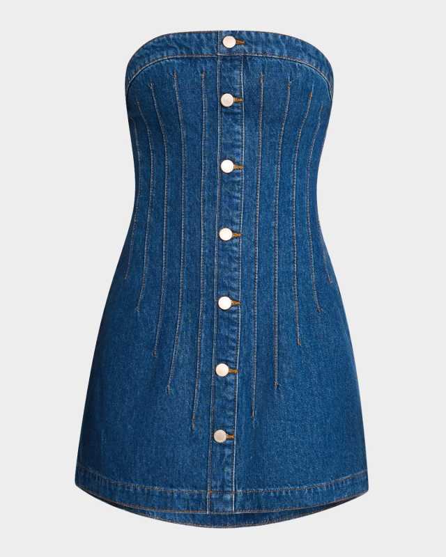 Victoria Denim Corset Mini Dress