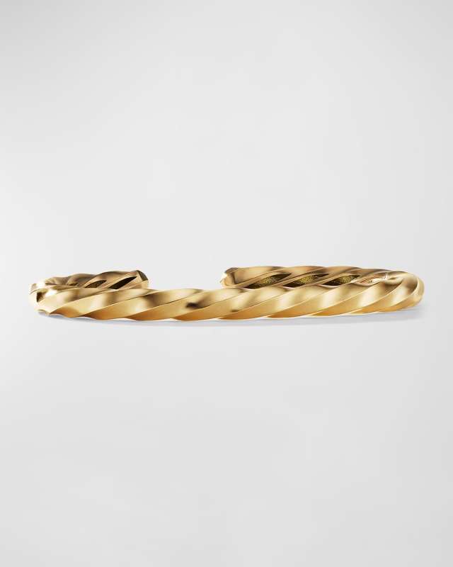 Cable Edge Cuff Bracelet in 18K Gold, 5.5