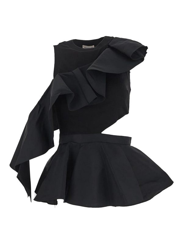 Alexander Mcqueen Jean Évasé - Noir
