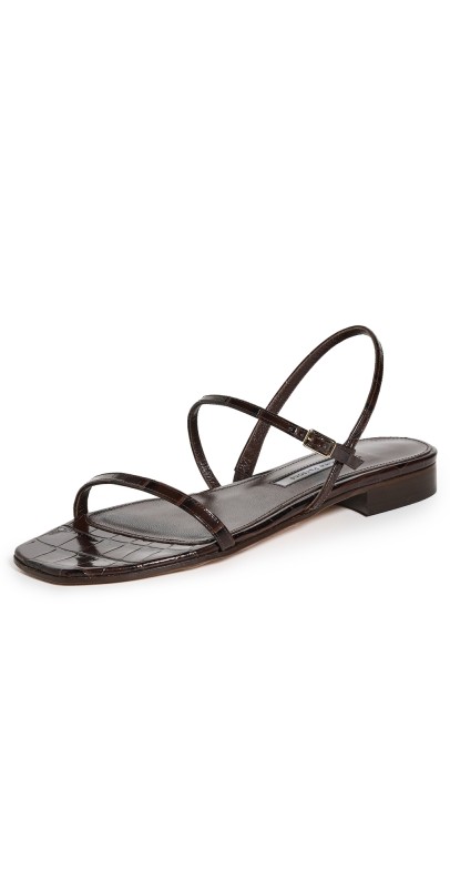 Emme Parsons Hope Sandals Espresso Embossed Croc