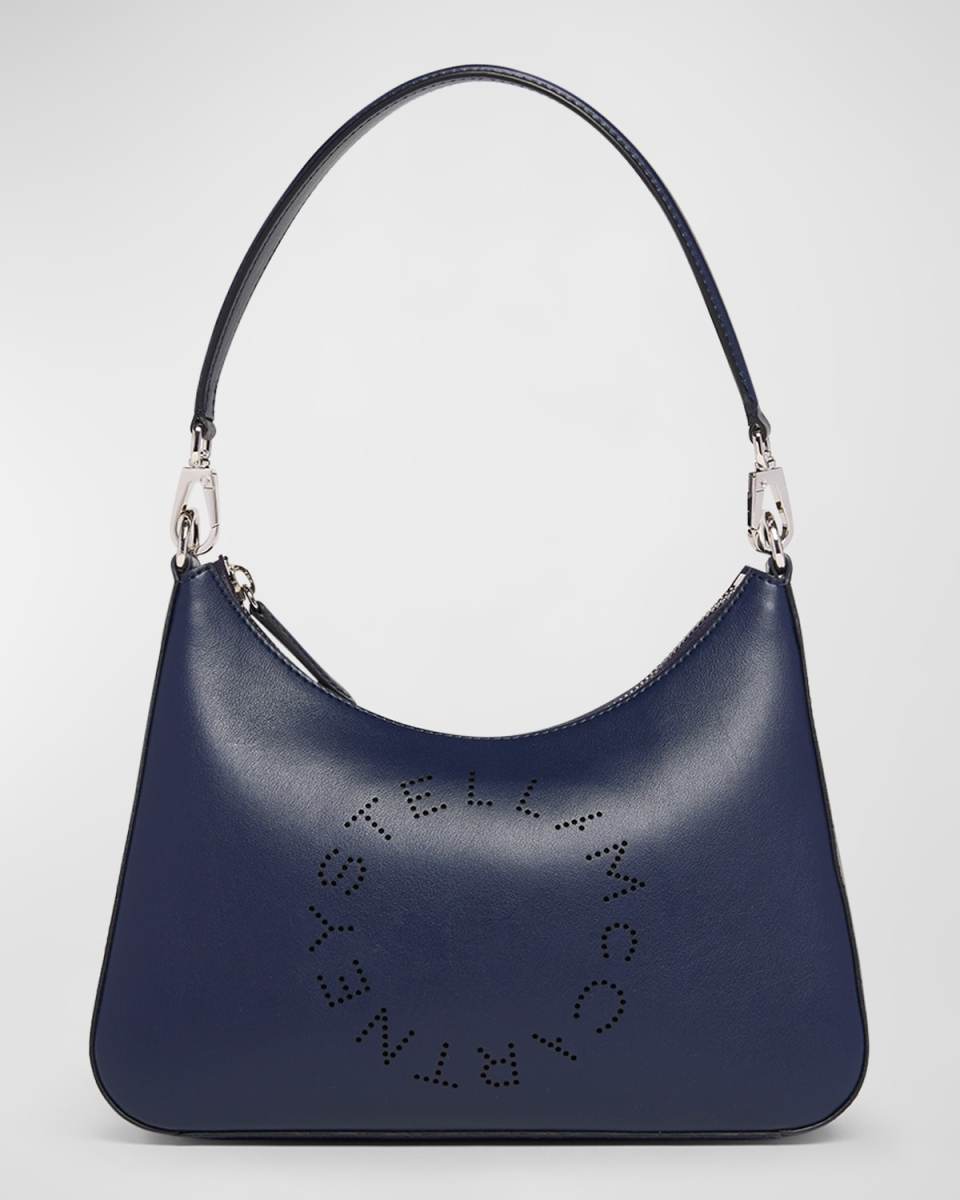 Logo Vegan Leather Hobo Shoulder Bag