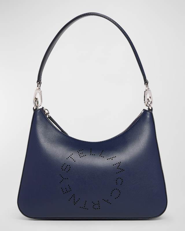 Logo Vegan Leather Hobo Shoulder Bag