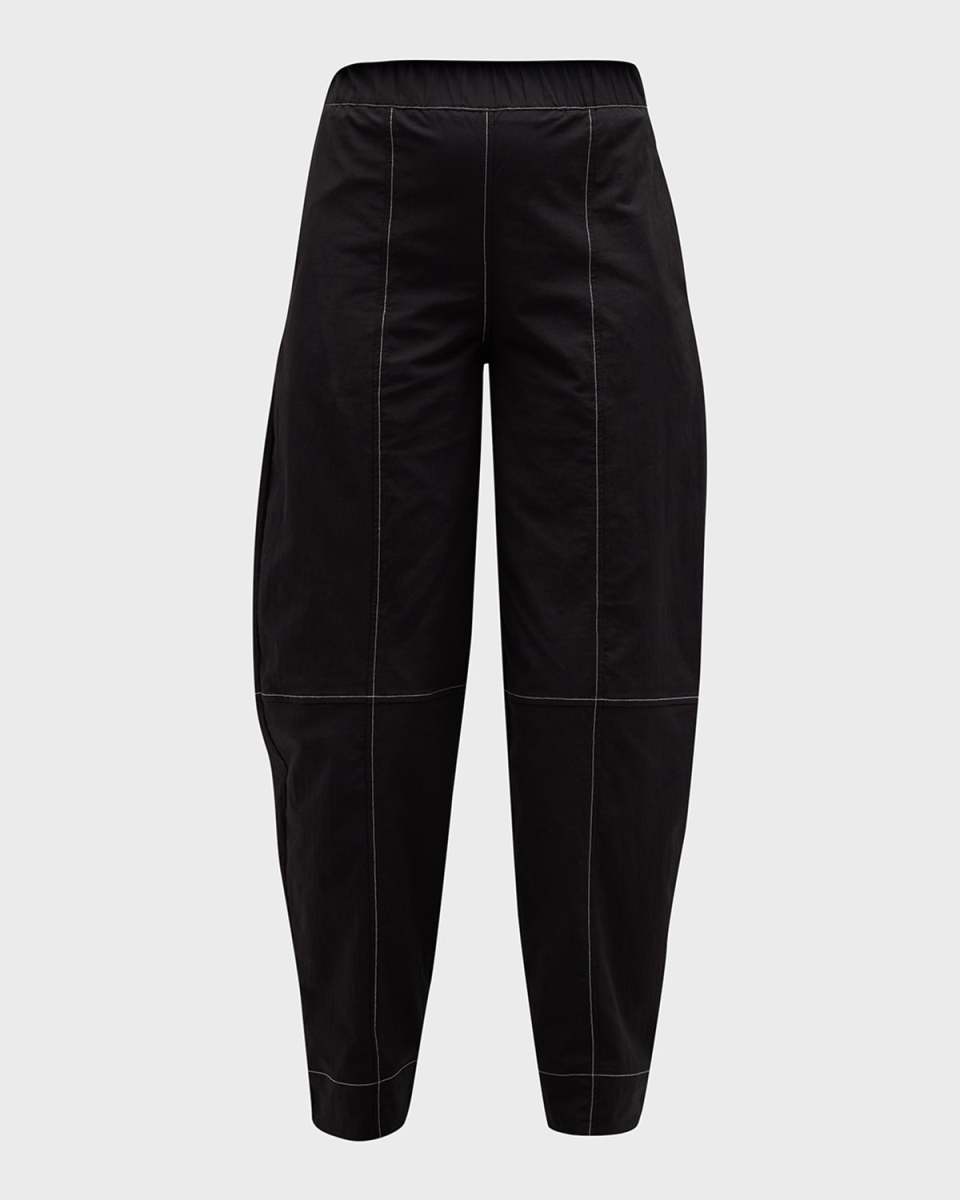 Elasticated Curved Crop Pants