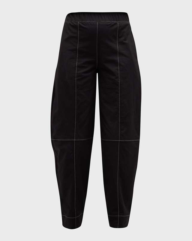 Elasticated Curved Crop Pants
