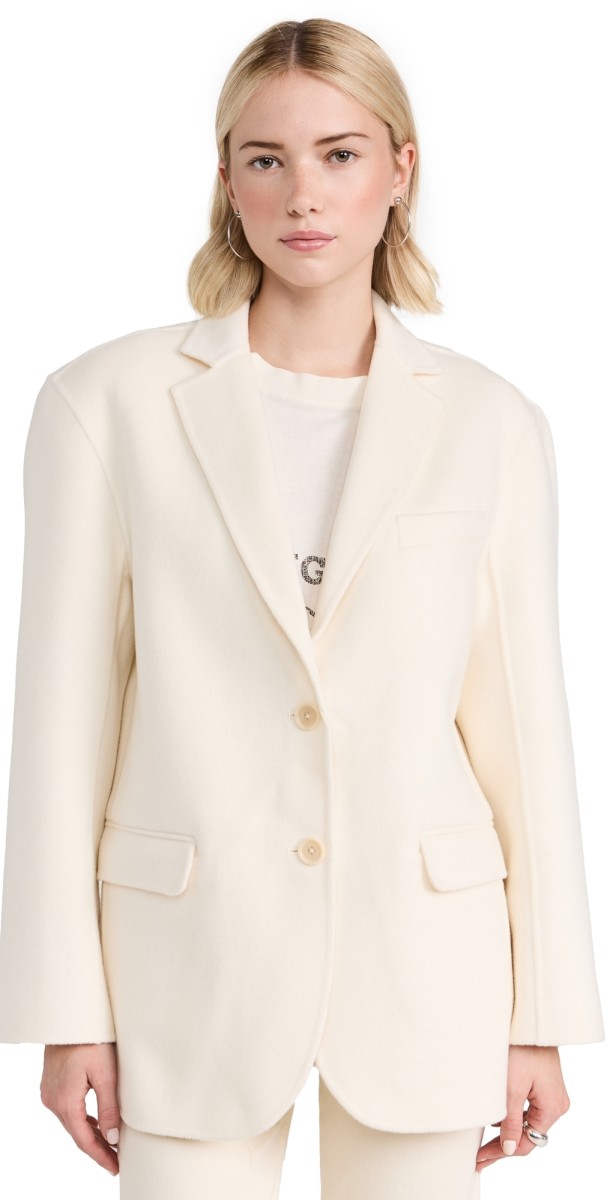ANINE BING Quinn Blazer White