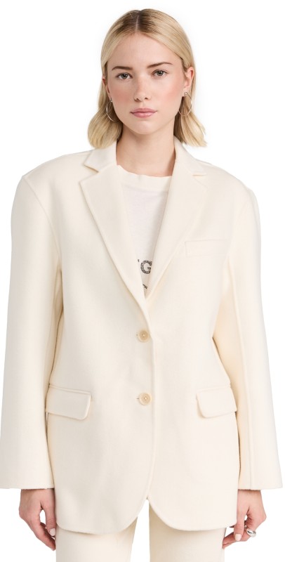 ANINE BING Quinn Blazer White