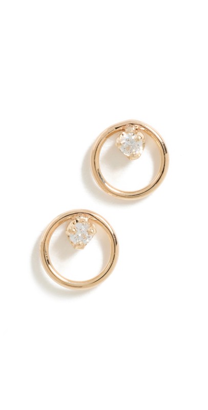 Zoe Chicco 14k Gold Small Circle Studs Gold