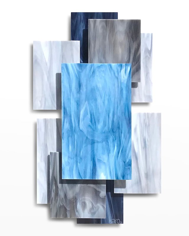 Glass and Metal Wall Sculpture