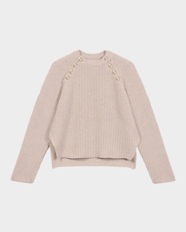 Manchiny Rib-Knit Wool Sweater