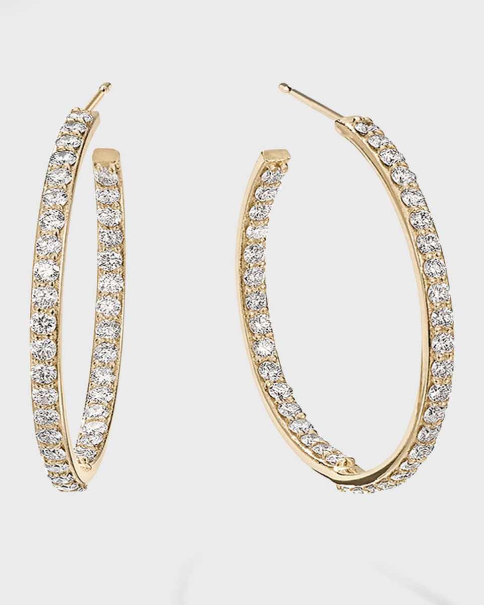 Flawless Inside/Outside Hoop Earrings, 25mm