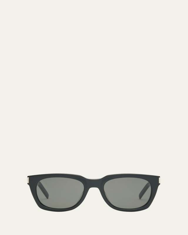 Engraved Logo Square Acetate Sunglasses