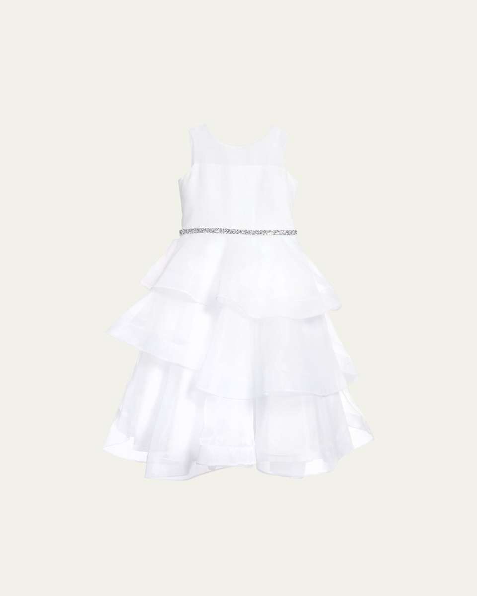 Girl's Ella Organza Tiered Dress, Size 4-16