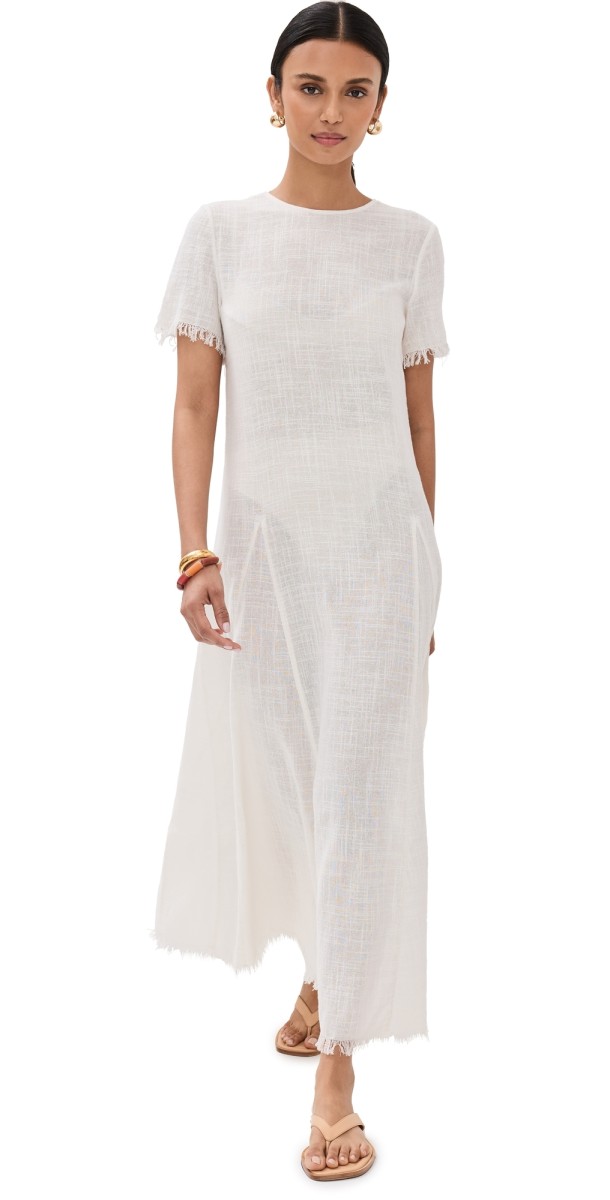 STAUD Le Havre Dress Buttercream