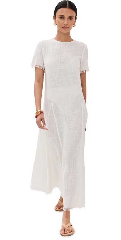 STAUD Le Havre Dress Buttercream