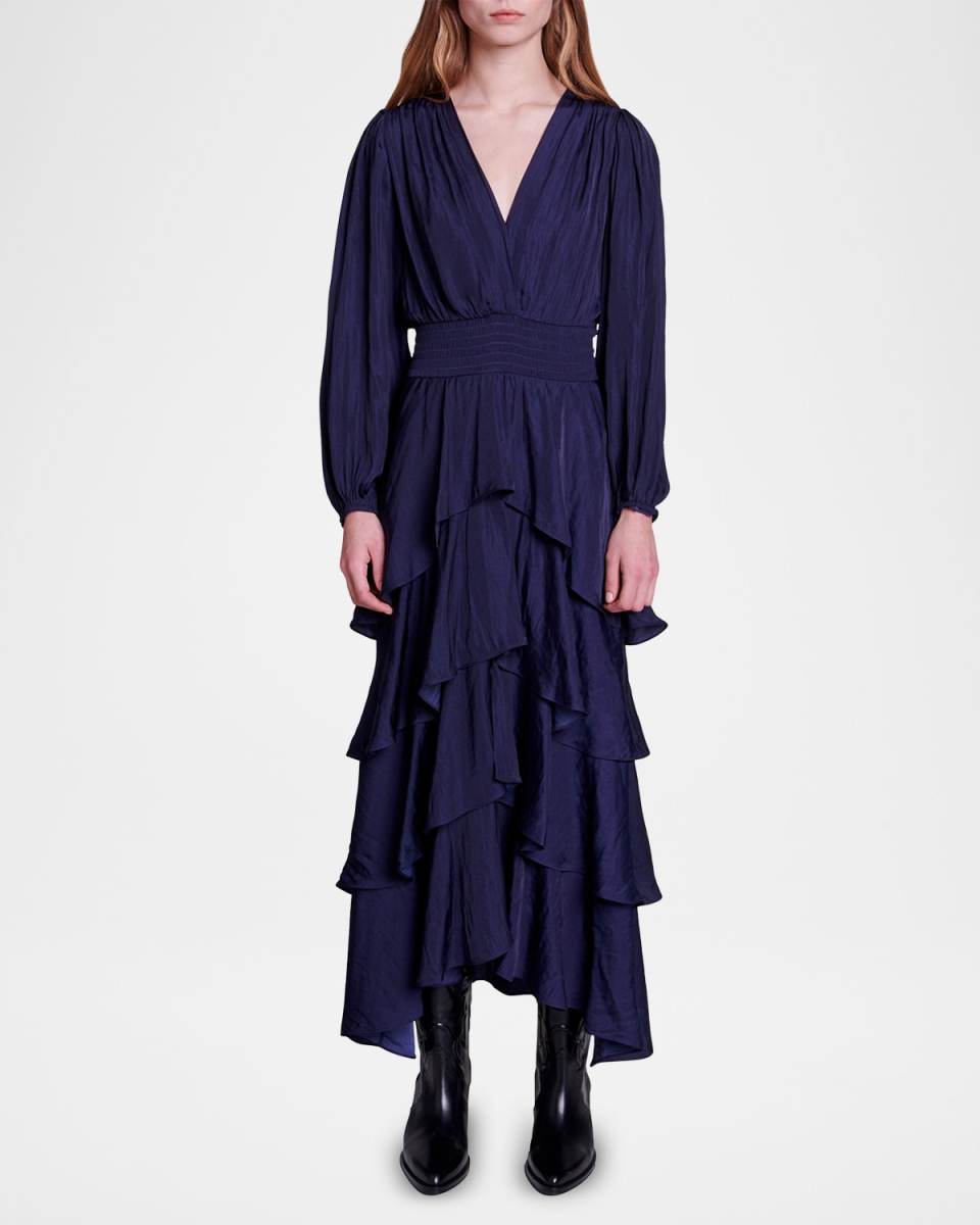 Ruffinella Ruffled Midi Dress