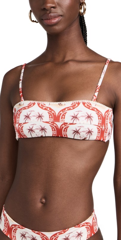 FARM Rio Summer Beach Bandeau Top Summer Beach Off-White