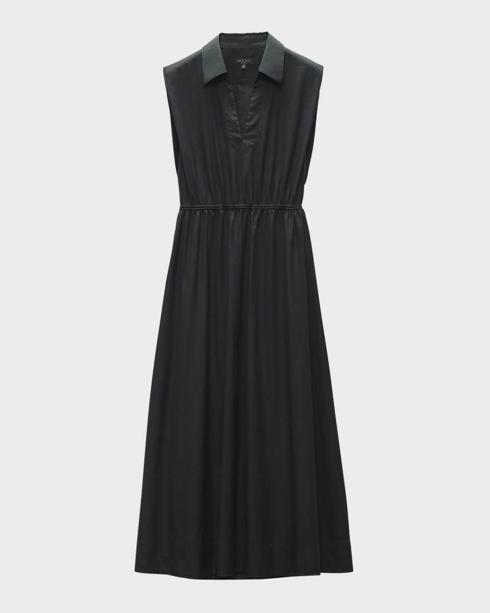 Soraya Cotton Waist-Tie Midi Dress