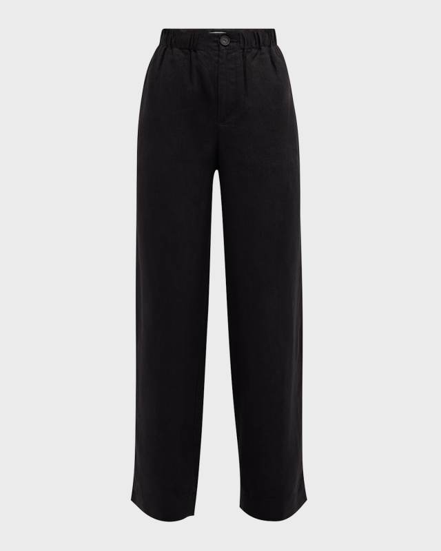 Hemp Wide-Leg Utility Pants