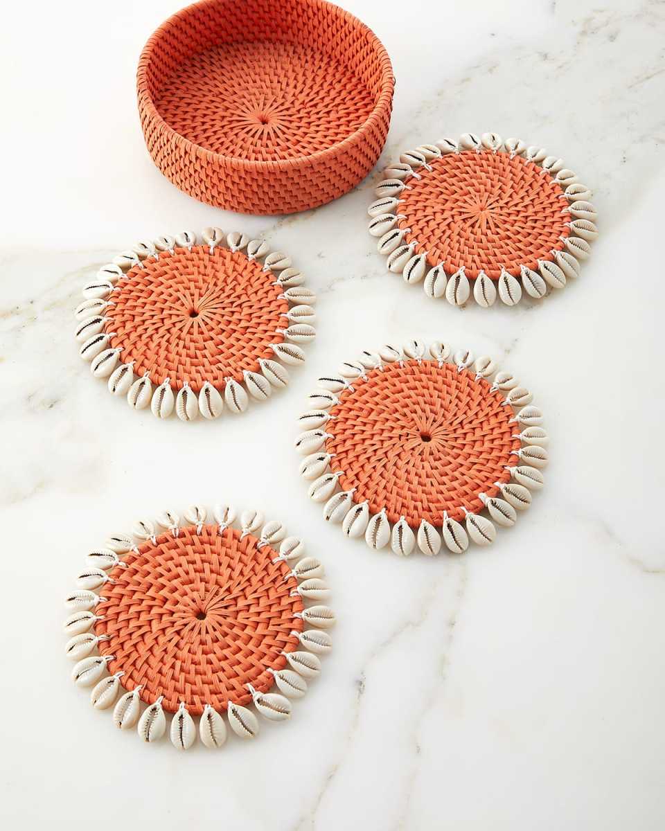 Capiz Coasters, Set of 4