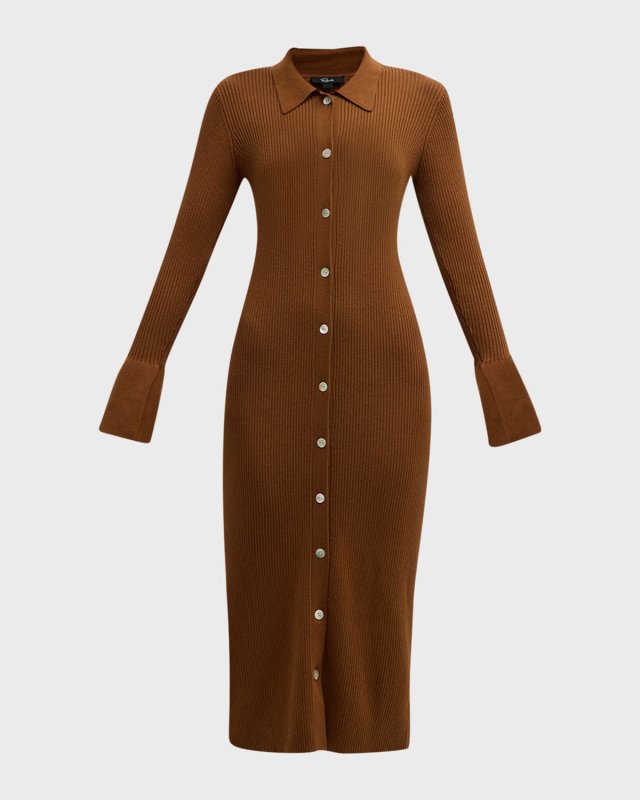 Rosalie Rib-Knit Midi Dress