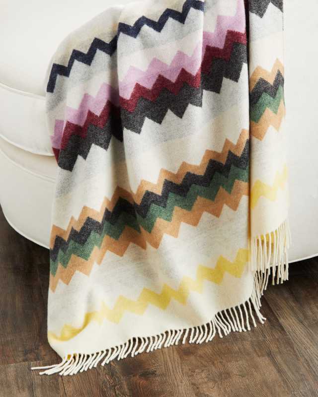 Clifford Wool-Blend Throw Blanket, 51" x 75"
