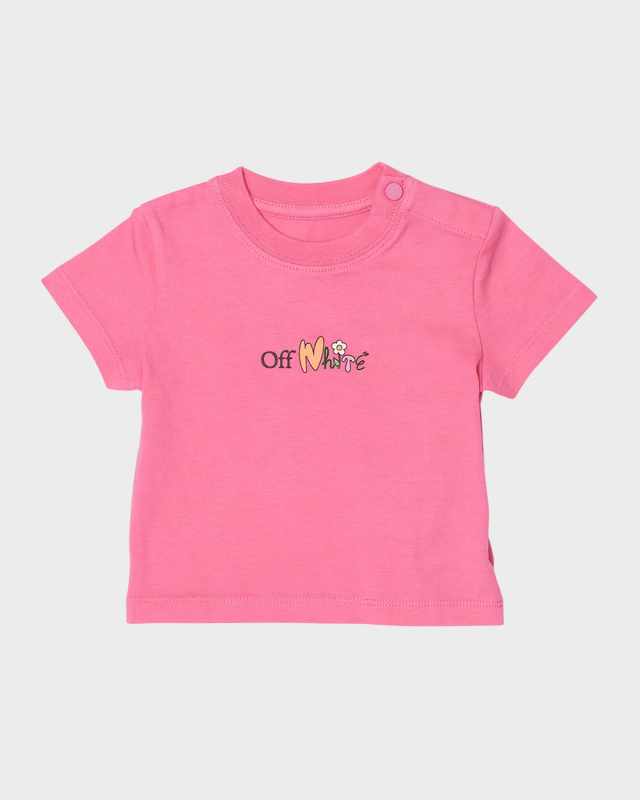 Girl's Funny Flowers Short-Sleeve T-Shirt, Size