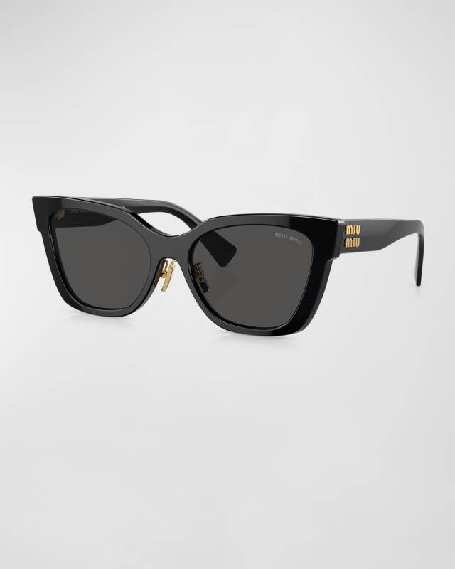 Logo Acetate Square Sunglasses