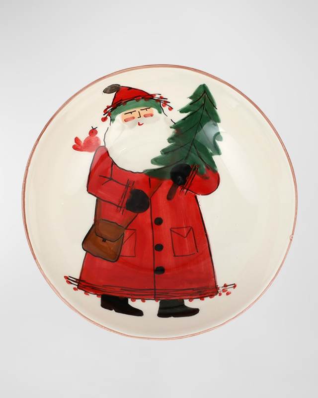 Old St. Nick Christmas Serving Bowl, 11"